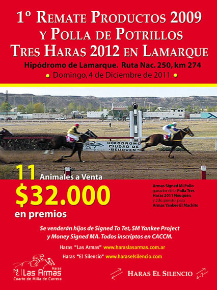 1er. Gran Remate Productos 2009 y Polla de Potrillos Tres Haras 2012 en Lamarque