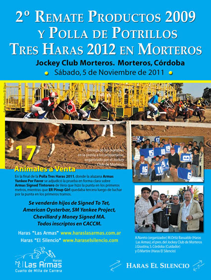 2do. Gran Remate Productos 2009 y Polla de Potrillos Tres Haras 2012 en Morteros - Cordoba 